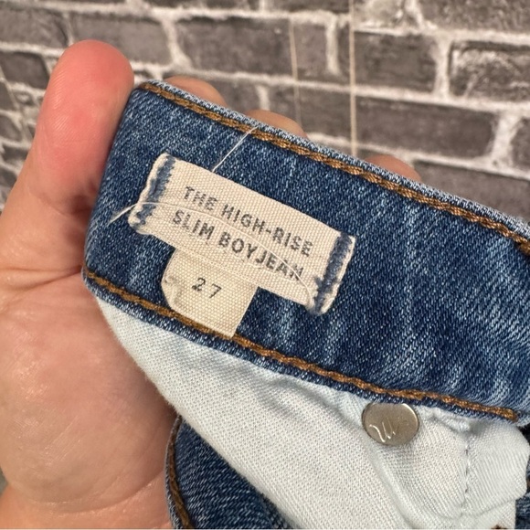 Madewell The High-Rise Slim Boyjean in Lita Wash Step-Hem Edition jeans - Picture 10 of 12